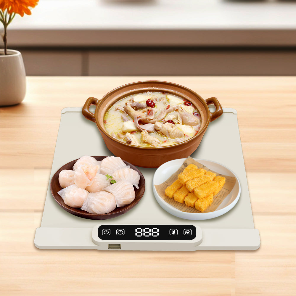 Small kitchen appliances / Home ahppliances: Multifunctional food warming mat foldable portable no odor silicone electric food warming mat coil heating.
