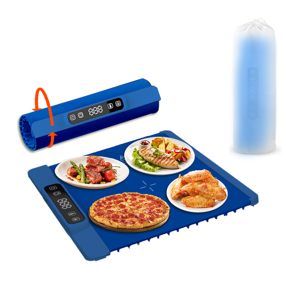 Small kitchen appliances / Home ahppliances: Multifunctional food warming mat foldable portable no odor silicone electric food warming mat coil heating.
