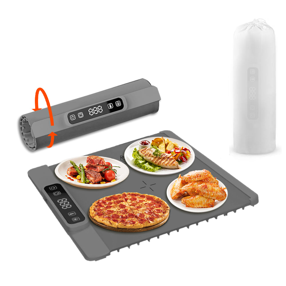 Small kitchen appliances / Home ahppliances: Multifunctional food warming mat foldable portable no odor silicone electric food warming mat coil heating.
