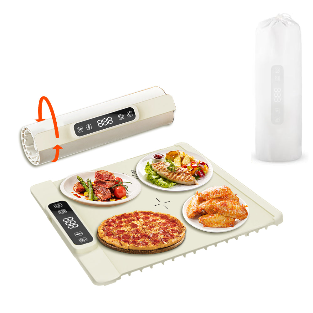 Small kitchen appliances / Home ahppliances: Multifunctional food warming mat foldable portable no odor silicone electric food warming mat coil heating.
